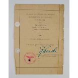 3.1.) Urkunden / Dokumente Eisernes Kreuz, 1939, 2. Klasse Urkunde - 13./ Fallschirmjäger-Regiment