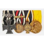 1.1.) Kaiserreich (bis 1933) Preussen: Große Ordenschnalle eines Veteranen des Deutsch-Französischen