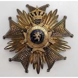 2.1.) Europa Belgien: Orden Leopold II., 2.Modell (seit 1951), Großkreuz Stern.Silber, teilweise