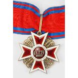 2.1.) Europa Rumänien: Orden der Krone von Rumänien, 1. Modell (1881-1932), Komturkreuz.Silver