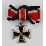 1.2.) Deutsches Reich (1933-45) Ritterkreuz des Eisernen Kreuzes Miniatur an Knopflochschleife.