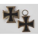 1.1.) Kaiserreich (bis 1933) Preussen: Eisernes Kreuz, 1914, 1. und 2. Klasse.Je geschwärzter Kern