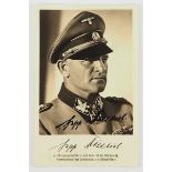 3.3.) Autographen Dietrich, Josef "Sepp".1892-1966. SS-Obergruppenführer, General der Waffen-SS