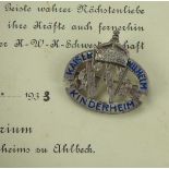 1.1.) Kaiserreich (bis 1933) Preussen: Brosche des Kaiser Wilhelm Kinderheim Ahlbeck, mit
