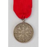 2.1.) Europa Lettland: Westhard-Orden Medaille.Silber, am Rand gepunzt Kokoschnikkopf und 875, am