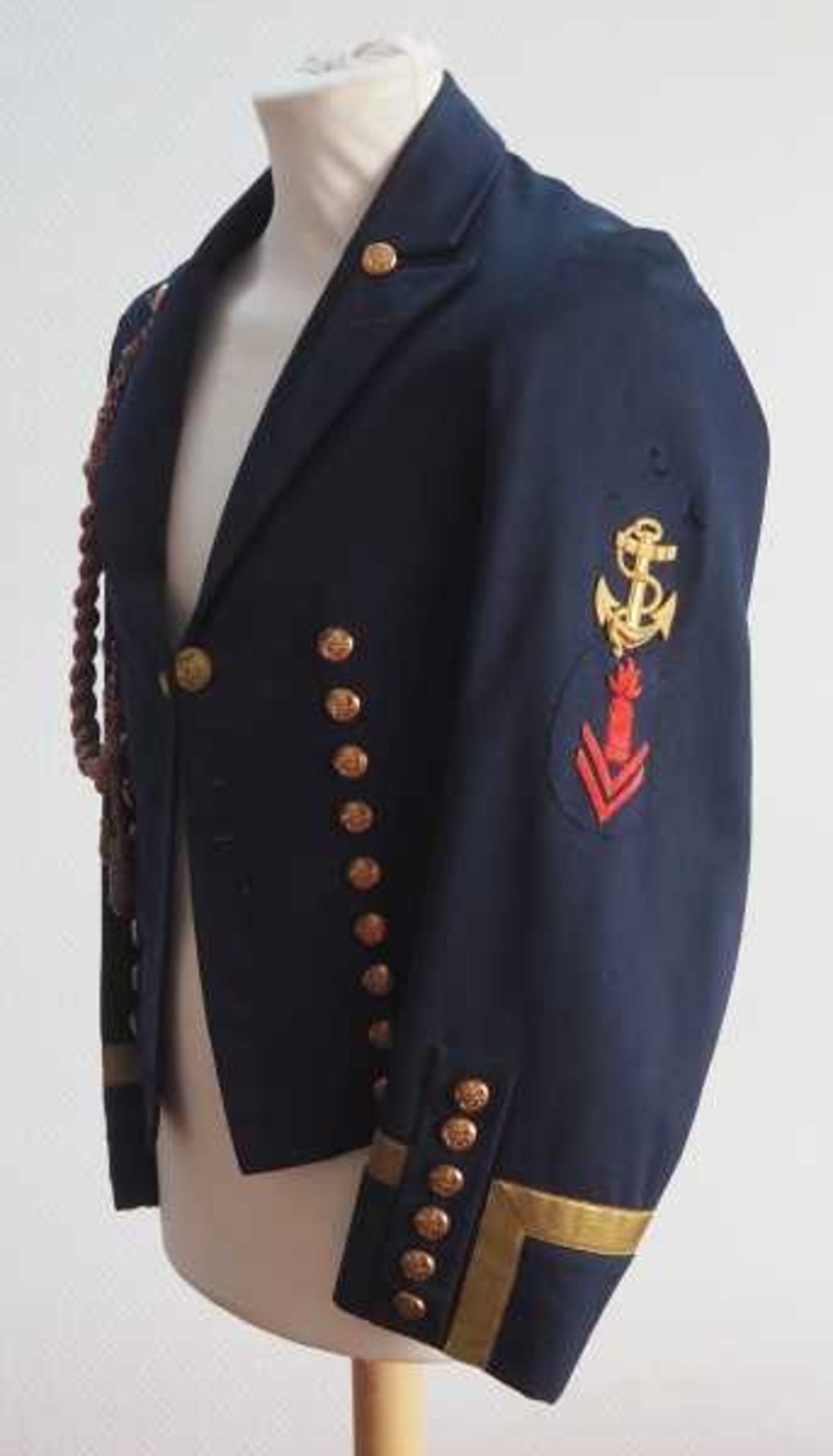 4.1.) Uniformen / Kopfbedeckungen Kaiserlicher Marine: Paradejacke für einen Bootsmanns-Maat und - Bild 4 aus 5