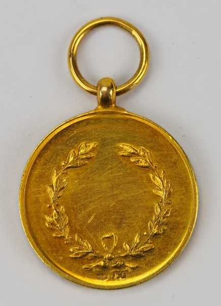 2.1.) Europa Itailien: Tapferkeitsmedaille, in Gold Miniatur.Gold, mit Hersteller- und - Image 2 of 2
