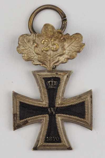 1.1.) Kaiserreich (bis 1933) Preussen: Eisernes Kreuz, 1870, 2. Klasse mit Eichenbruch Miniatur - 25