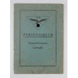 3.1.) Urkunden / Dokumente Personalbuch eines Luftwaffenhelfers.Sauber geführt, mit eingetragenem