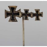 1.2.) Deutsches Reich (1933-45) Ritterkreuz des Eisernen Kreuzes Miniatur Nadel.1.) Ritterkreuz; 2.)