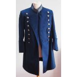 4.1.) Uniformen / Kopfbedeckungen Bayern: Uniformrock eines Leibpagen.Blaues Tuch, hohe