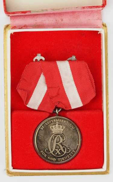 2.1.) Europa Dänemark: Verdienstmedaille für "Treue Dienste in der Armee", Christian X. (1912-1947),