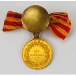 1.1.) Kaiserreich (bis 1933) Baden: Rettungsmedaille, Friedrich I. (1868-1908), in Gold Reduktion.