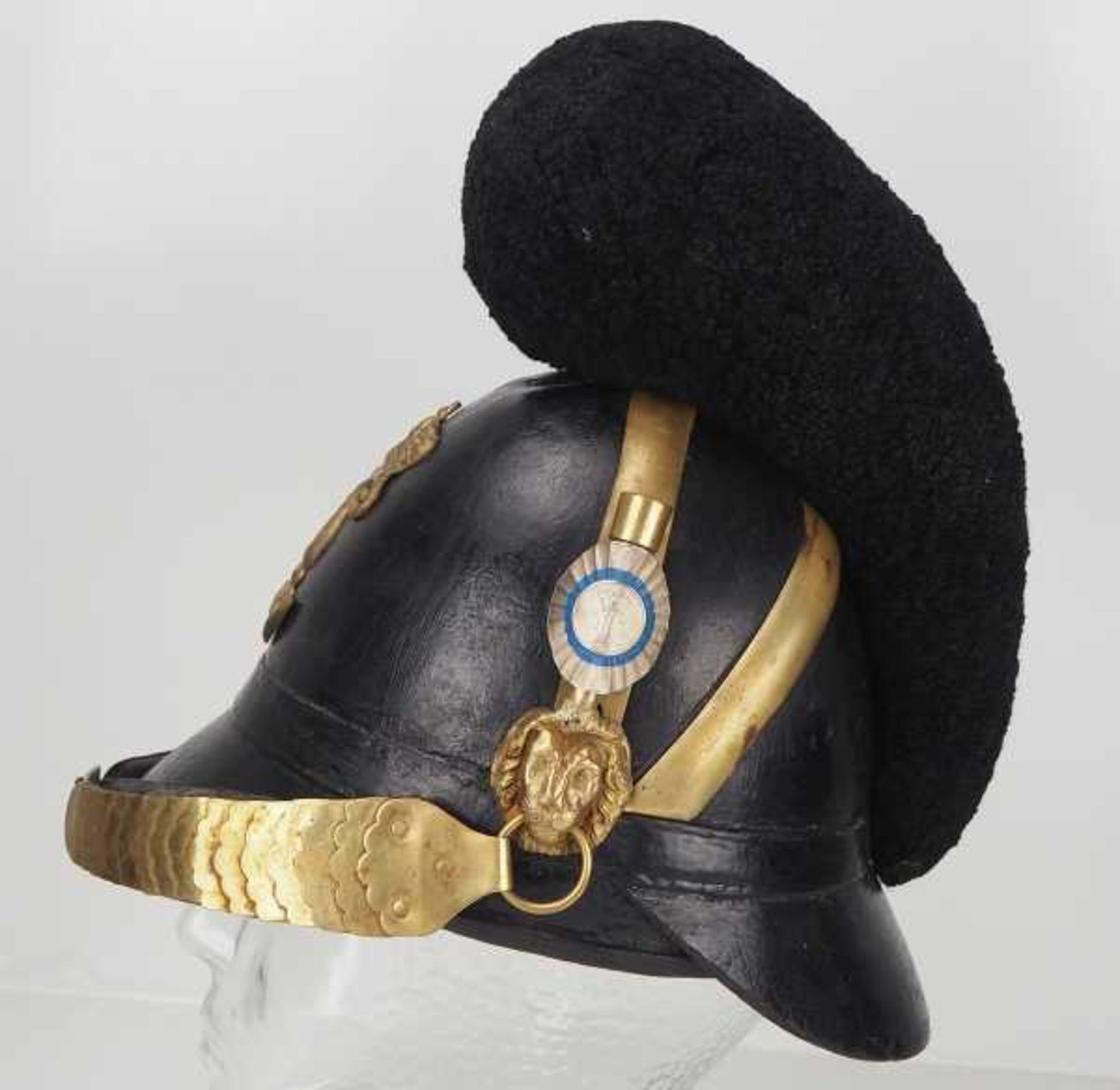 4.1.) Uniformen / Kopfbedeckungen Bayern: Raupenhelm M1845 für Offiziere der Chevaulegers. - Bild 3 aus 4