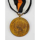 1.1.) Kaiserreich (bis 1933) Preussen: Erinnerungs-Kriegsdenkmünze für 1813-1815.Bronze, am Bande.