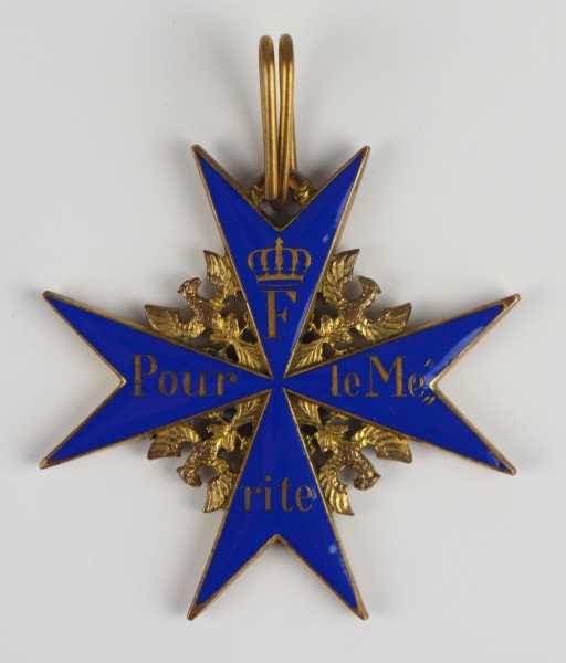 1.1.) Kaiserreich (bis 1933) Preussen: Orden Pour le Mérite aus dem Nachlass des Char. General der - Image 2 of 4
