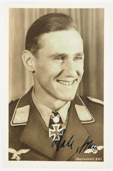 3.3.) Autographen Rall, Günther.1918-2009. Generalleutnant und Inspekteur der Bundesluftwaffe,