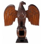 4.4.) Patriotisches / Reservistika / Dekoratives Holz-Adler Skulptur.Holz, fein geschnitzt, ein