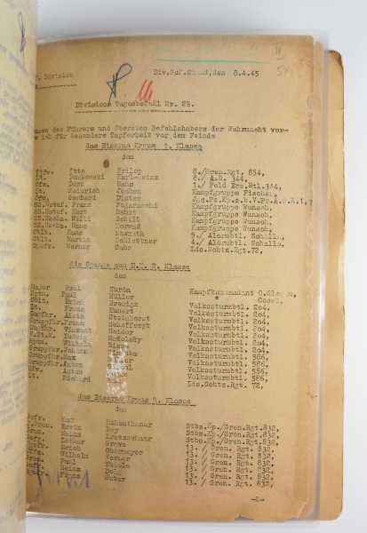 3.1.) Urkunden / Dokumente Unterlagen der 344. Infanterie-Division.Unterlagen ab Mitte 1945 bis - Image 2 of 4