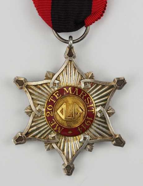 2.1.) Europa Albanien: Schwarzer Adler Orden, Ritterkreuz in Silber.Silber, die Medaillons vergoldet - Image 3 of 3