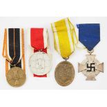 1.2.) Deutsches Reich (1933-45) Vier Auszeichnungen.1.) Kriegsverdienstmedaille 2.)