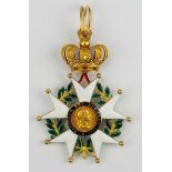 2.1.) Europa Frankreich: Orden der Ehrenlegion, 7. Modell (1851-1852), Komturkreuz.Gold, teilweise