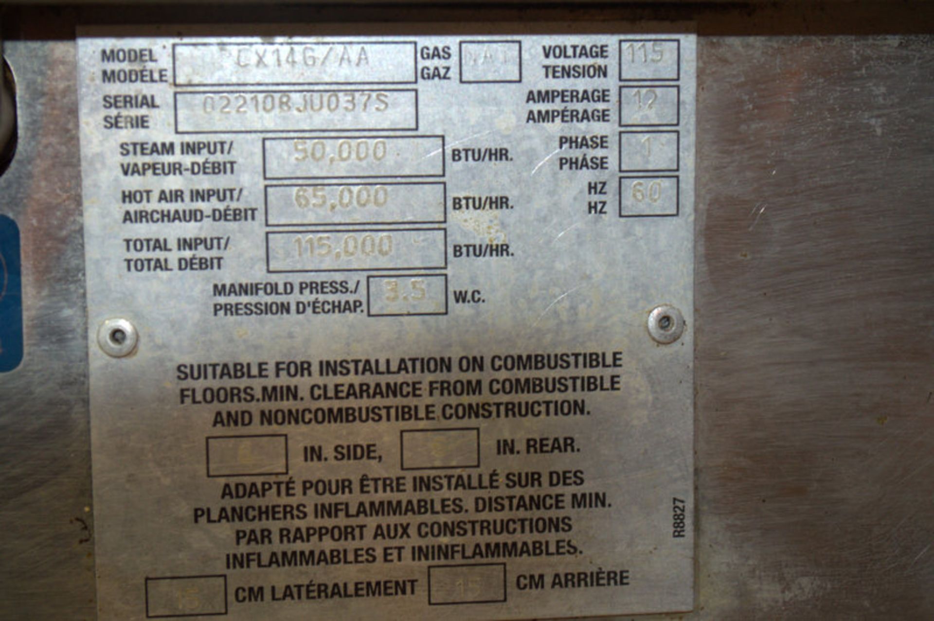 BLODGETT BCX-14 COMBI OVEN STEAM/HOT AIR/CONVECTION OVEN - Image 2 of 3