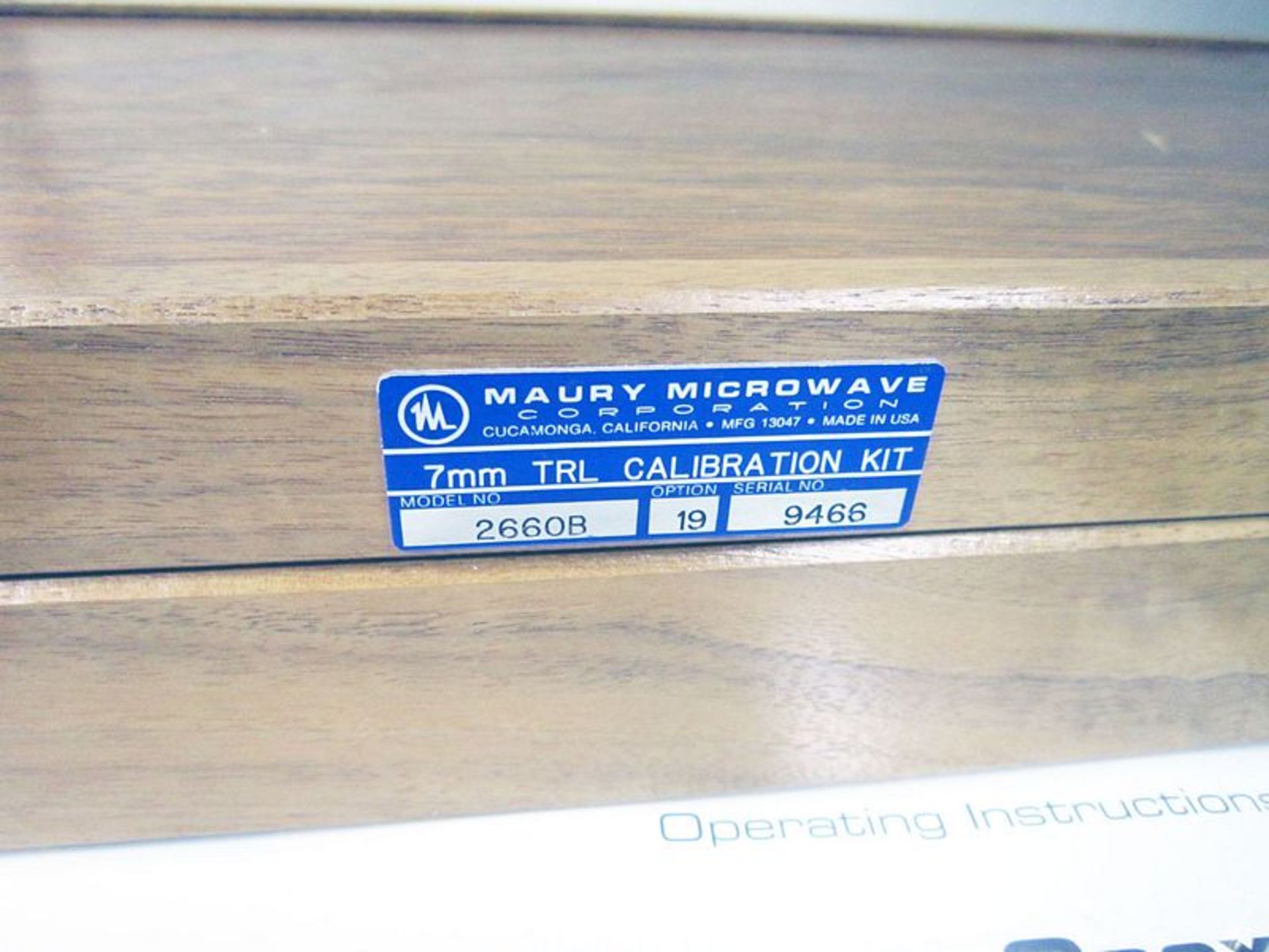 Maury Microwave Corporation 2660B 7mm TRL Calibration Kit Opt: 19 - Image 2 of 3
