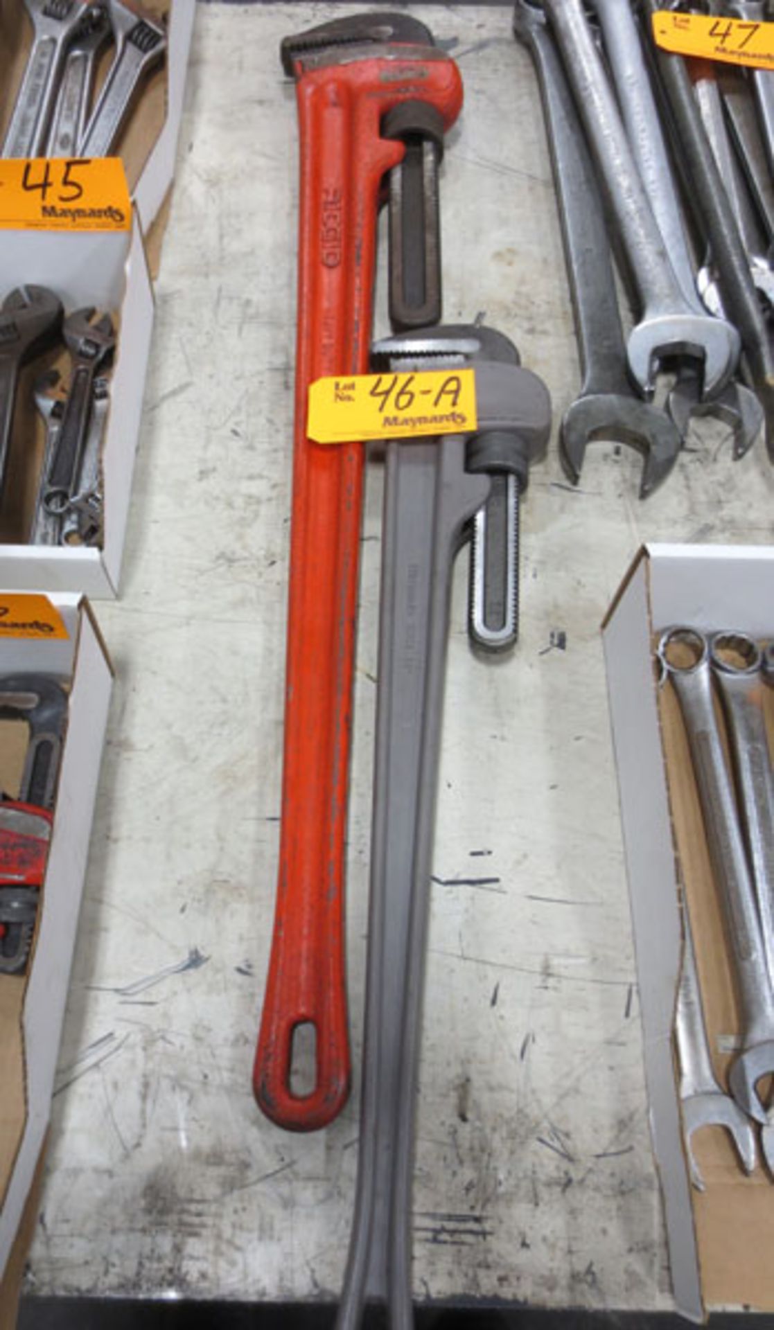 Pipe wrenches (1) Rigid 48”, (1) Westward 36”