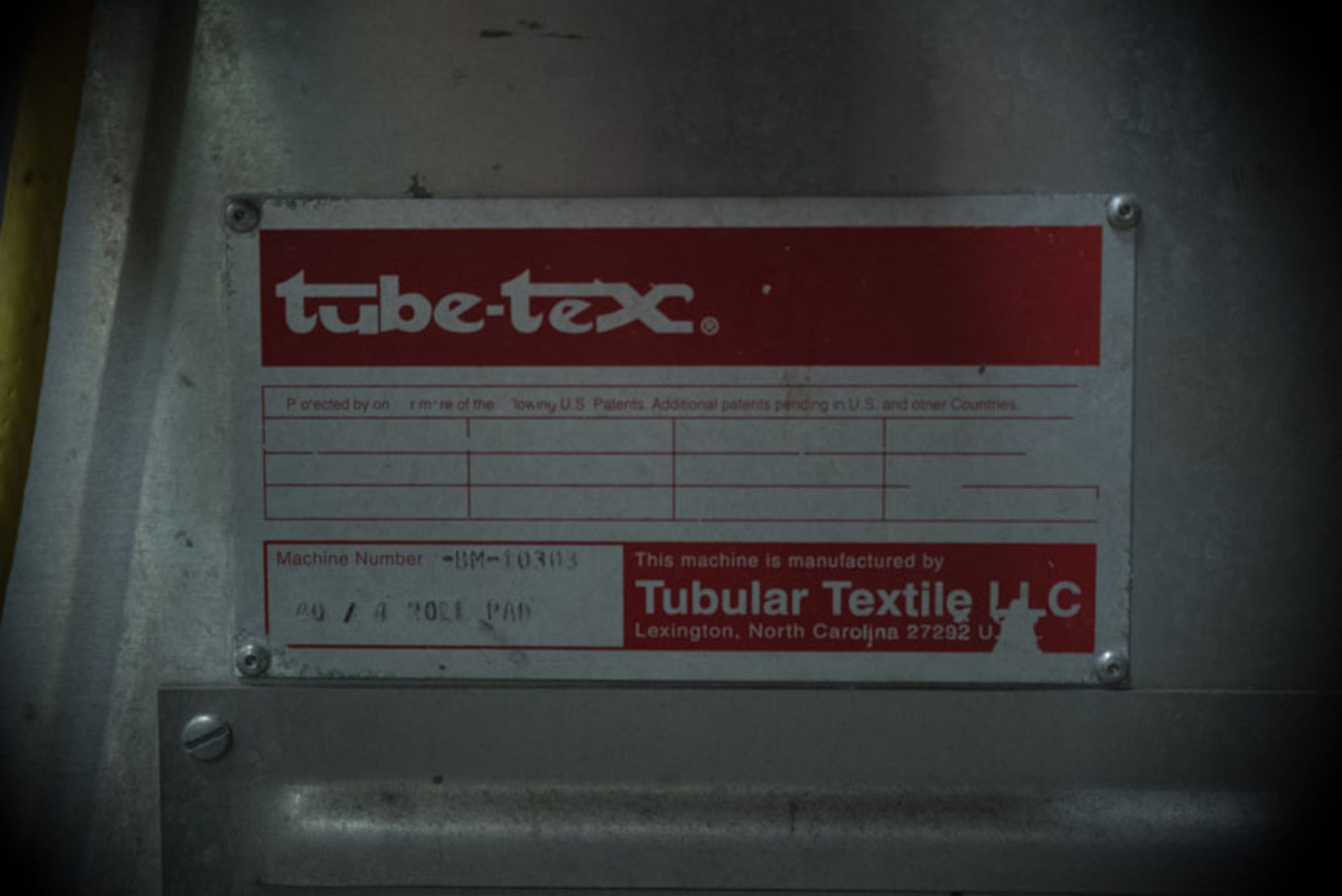 Tubetex Delta Plus 4-50 4 Roll Extraction Pad SER#BM10303 Year 2008 40” wide consisting of: 60” - Image 10 of 10