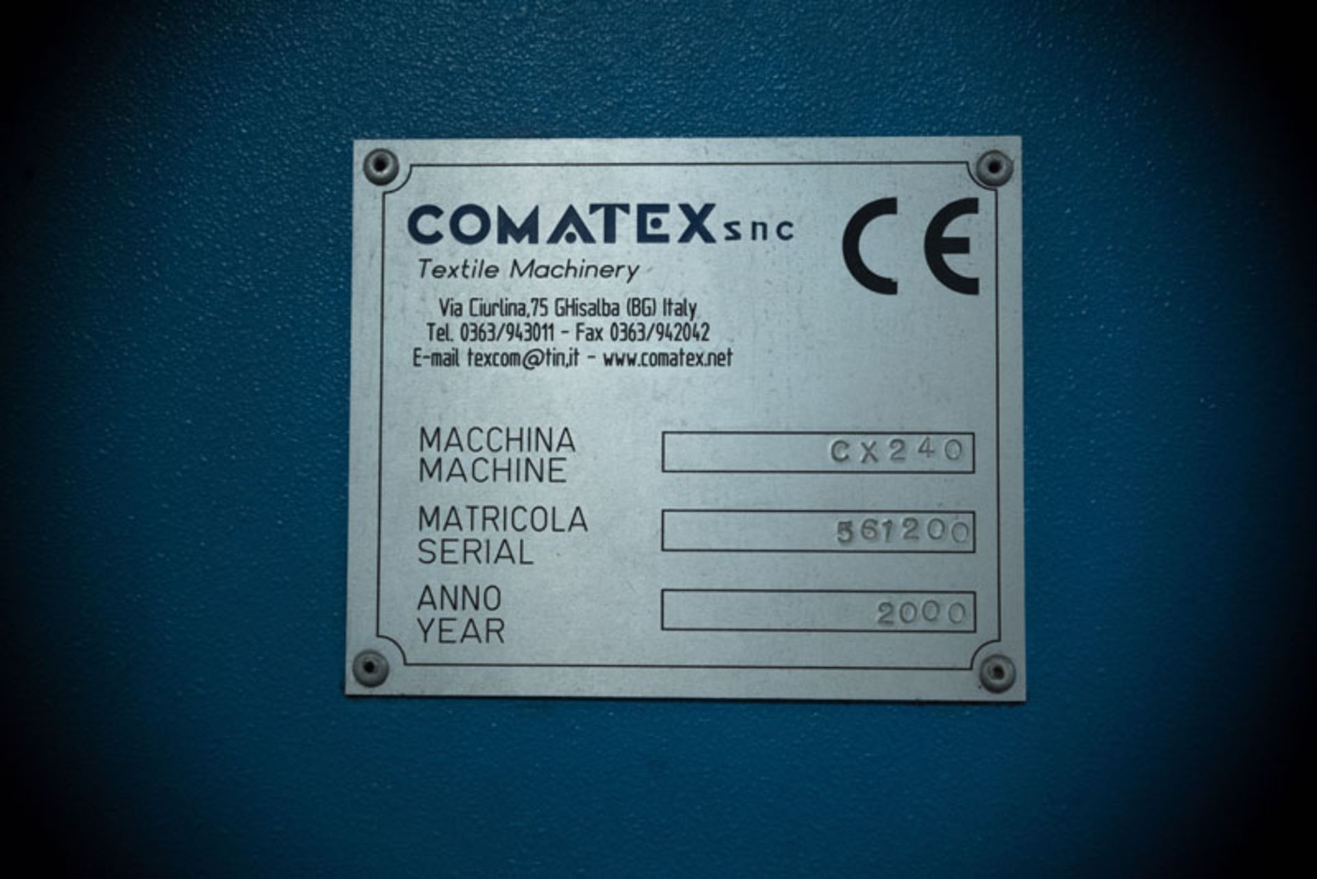 Comatex Tacking Machine Model CX240 SER#541200 Year 2000 w/ Rimoldi 264-04-1MB-04 Sewing Head - Image 6 of 8