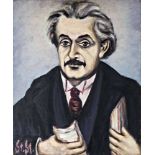 Stanislav Stückgold (Varsó, 1868 - Párizs, 1933) - Portrait of Albert Einstein 60,5*50,5 cm, oil