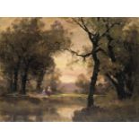 Kézdi-Kovács László (Pusztalsócikola, 1864 - Budapest, 1942) - In the woods, 1914 48*64 cm, oil on