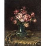 Bruck Hermina (Budapest, 1865-1944) - Still life with roses 50*40 cm, oil on canvas, Signed: Bruck