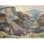 Gábor Jen? (Pécs, 1893-1968) - Hills, valleys, 1921 80*60 cm, oil on canvas, Signed: Gábor Jen? 1921