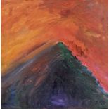Mazzag István (Gy?r, 1958- ) - Mountain, 1991 80*80 cm, oil on canvas, Signed: M Mazzag István (Gy?