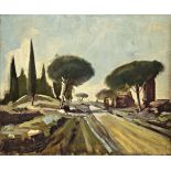 Szegedi Molnár Géza (Szeged, 1906 - Szombathely, 1970) - Road to Rome, 1931 49,5*59 cm, oil on