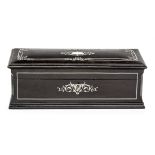 Gift box Florence, 19th century, lacquered wood, ivory inset, with key, 12*3213,5 cm Schmuckkästchen