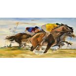 Joseph Urbach (Neuss, 1889 - Essen-Werden, 1973) - Derby, 1926 45,5*85,5 cm, oil on canvas,