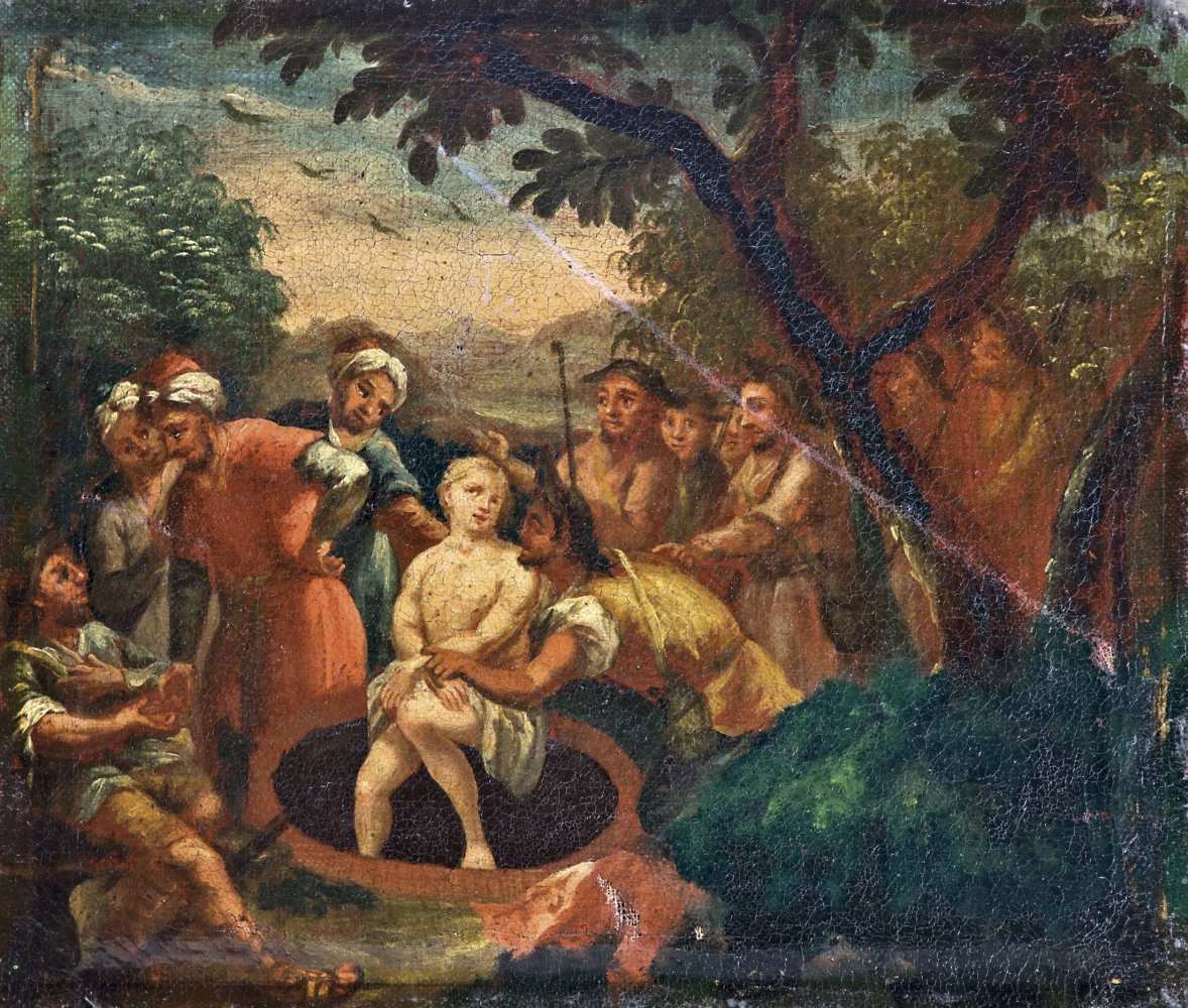 Southern-German painter, first half of the 18th century - Old Testament scenes, 10-piece series 34* - Image 8 of 10