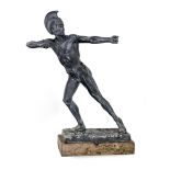 Otto Schmidt-Hofer (Berlin, 1873-1925) - Fighter m: 45 cm, bronze on marble pedestal, Signed: