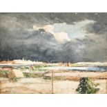 Istókovits Kálmán (Siklós, 1898 - Budapest, 1990) - Sturm über dem Meer 27,5*36 cm, Bleistift,