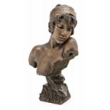 Emmanuel Villanis (Lille, 1858 - Párizs, 1914) - Sapho m: 58,5 cm, Bronze, Signed: E. Villanis