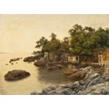 Carl Eduard Onken (Jever, 1846 - Bécs, 1934) - Bucht 36*47 cm, Öl auf Leinwand, Signed: C. Onken