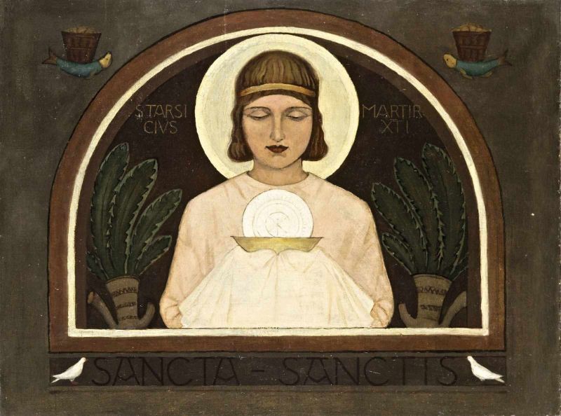 Ungarischer Maler, Anfang des 20. JH - Heilige der Heiligen 60,5*80,5 cm, Öl auf Leinwand