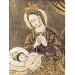 Kádár Béla (Budapest, 1877 - 1956) - Bild der weinenden Jungfrau Maria 91*69,5 cm, Guasch auf