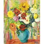 Frank Frigyes (Budapest, 1890 - 1976) - Sommer-Blumenstrauß 60,5*50 cm, Öl auf Leinwand, Signed: