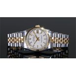 Rolex Oyster Perpetual Date Just ladies bi-metal wristwatch, the jubilee signed dial with gilt