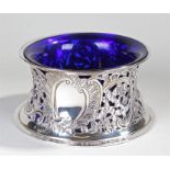 Victorian silver dish ring, London, 1901, Goldsmiths and Silversmiths, the ring with pierced