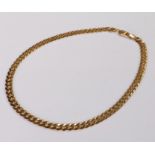 9 carat gold chain, the chain links with clip ends, 45.5cm long, 26.7 grams